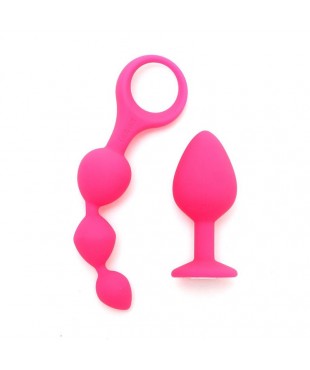 Set de 2 Juguetes Anales Barcelona Rosa