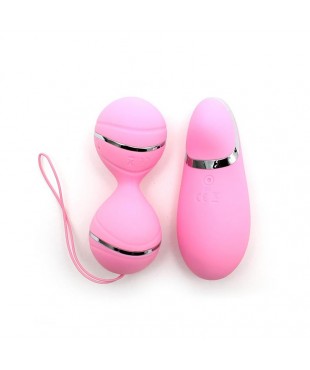 Bolas Kegel con Control Remoto y Estimulador Ibiza Rosa