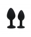 Set de 2 Plugs con Joya Berlin Negro