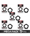 Pack de 5 Anillo para el Pene Silicona Beaded 35cm Negro
