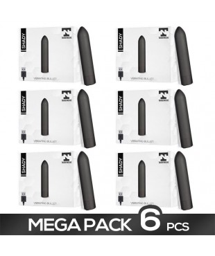 Pack de 6 Shady Bala Vibradora Recargable USB Impermeable