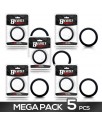 Pack de 5 Anillo para el Pene Silicona Solida 5 cm Negro