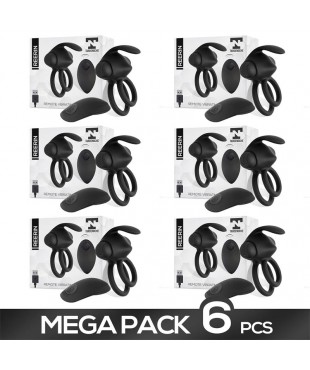 Pack de 6 Anillo Doble para el Pene con Control Remoto