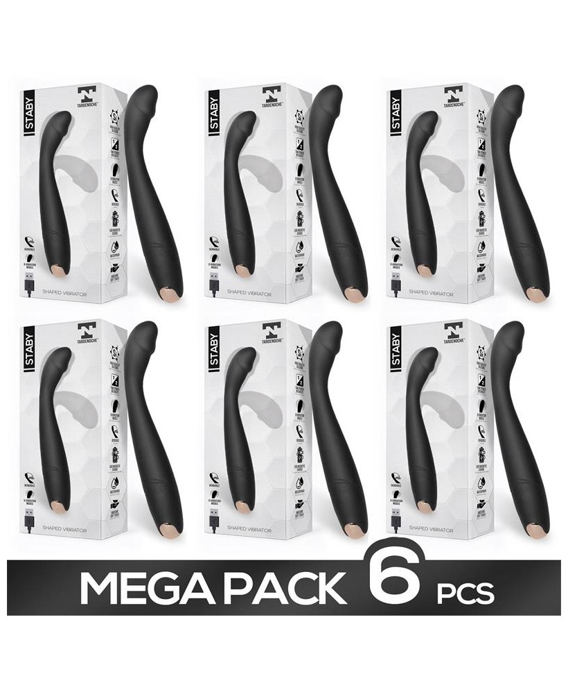 Pack de 6 Staby Vibrador Flexible Bendable