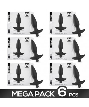 Pack de 6 Spear Plug Anal con Vibración USB Silicona