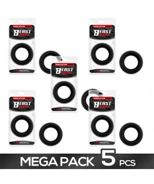 Pack de 5 Anillo para el Pene Silicona Líquida Turbine 30 mm
