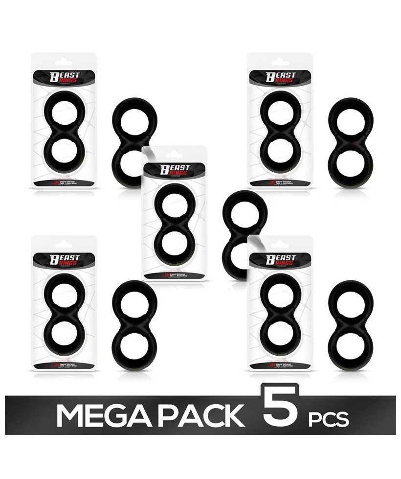 Pack de 5 Anillo para el Pene y Testiculos Silicona Liquida 25 mm Pack de 5 Anillo para el Pene y Testiculos Silicona Liquida 25 mm