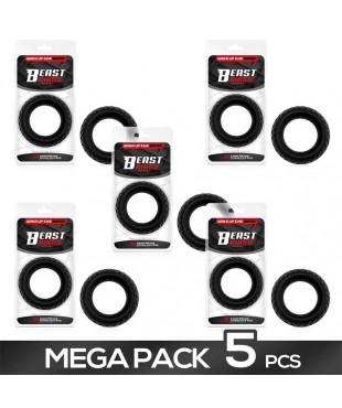 Pack de 5 Anillo para el Pene Silicona Líquida Turbine 35 mm