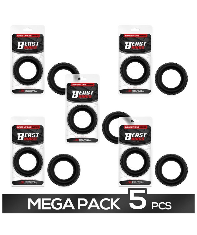 Pack de 5 Anillo para el Pene Silicona Liquida Turbine 35 mm Pack de 5 Anillo para el Pene Silicona Liquida Turbine 35 mm