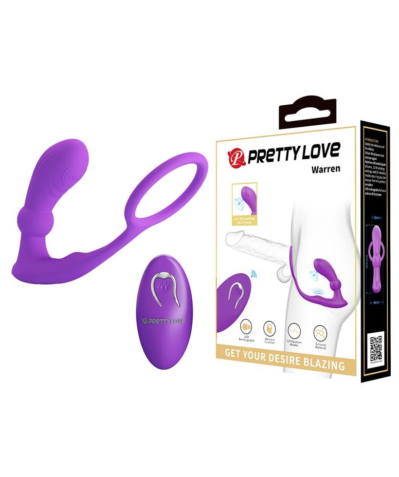 Warren Plug Anal y Anillo para el Pene con Vibracion y Pulsacion a Control Remoto Warren Plug Anal y Anillo para el Pene con Vibracion y Pulsacion a Control Remoto