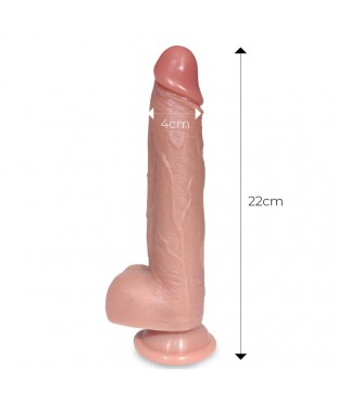 Tiberio Dildo Realista Turbo Shaking con Thrusting Rotacion 360º y Control Remoto Silicona Liquida