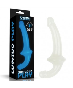 Dildo doble Lumino Play Luz Azul 10.5