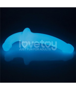 Dildo doble Lumino Play Luz Azul 105 Dildo doble Lumino Play Luz Azul 105