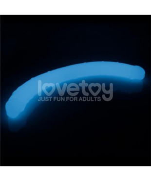 Dildo Doble Lumino Luz Azul 185 Dildo Doble Lumino Luz Azul 185
