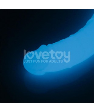 Dildo Doble Lumino Luz Azul 185 Dildo Doble Lumino Luz Azul 185