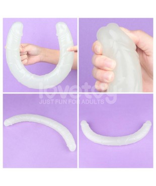 Dildo Doble Lumino Luz Azul 185 Dildo Doble Lumino Luz Azul 185