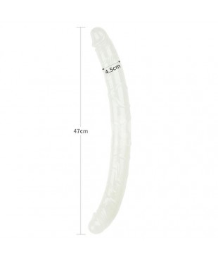 Dildo Doble Lumino Luz Azul 185 Dildo Doble Lumino Luz Azul 185
