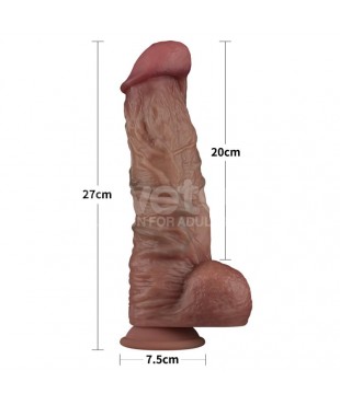 Dildo Dual Layered XXL 105 Negro Dildo Dual Layered XXL 105 Negro