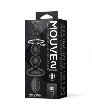 Mouve Plug Anal con Waving y Vibracion con Control Remoto 2 Motores