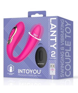 Lanty Vibrador para Parejas con Oscilacion 360º y Control Remoto