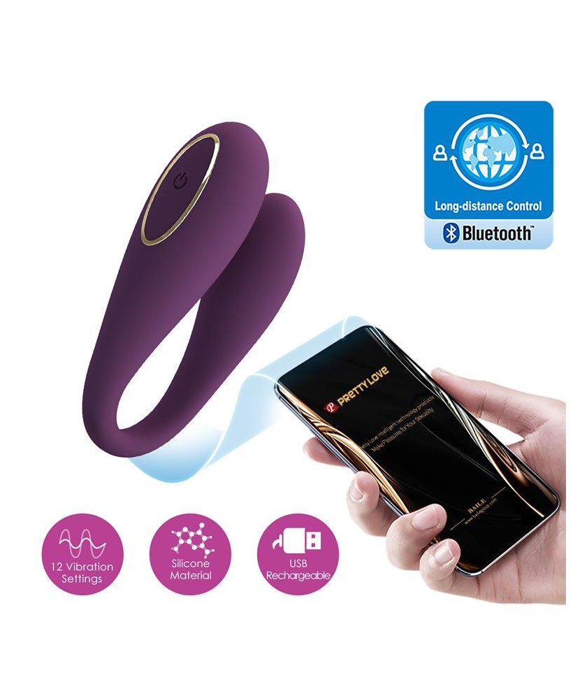August Vibrador de Parejas con App Lila August Vibrador de Parejas con App Lila