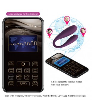 August Vibrador de Parejas con App Lila August Vibrador de Parejas con App Lila