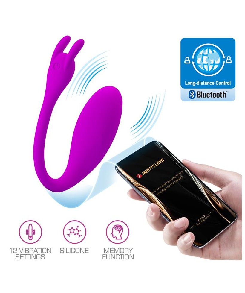 Catalina Huevo Vibrador con APP Rosa
