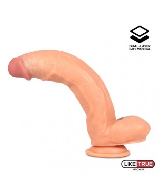 Dildo Realista Dual Layer Retráctil 12