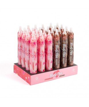 Body Pen Display con 24 units - 12 Fresa + 12 Chocolate