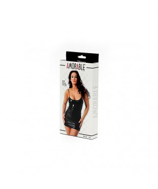 Rimba Amorable Sexy Mini Vestido Color Negro Talla unica