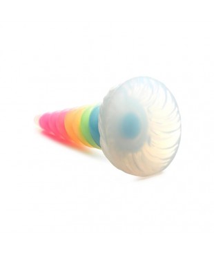 Dildo Luminiscente Rainbow Brilla en la Oscuridad