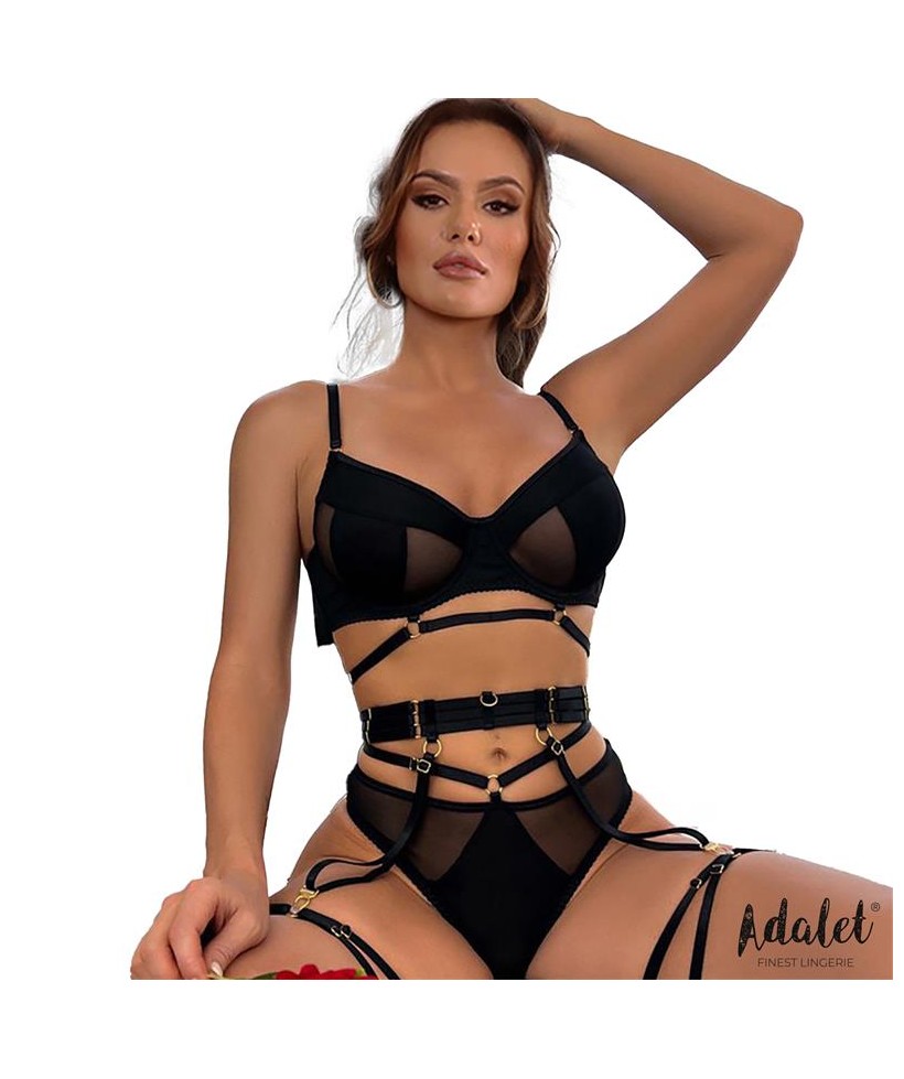 Ellie Set Sujetador Tanga Liguero y Ligas Ellie Set Sujetador Tanga Liguero y Ligas