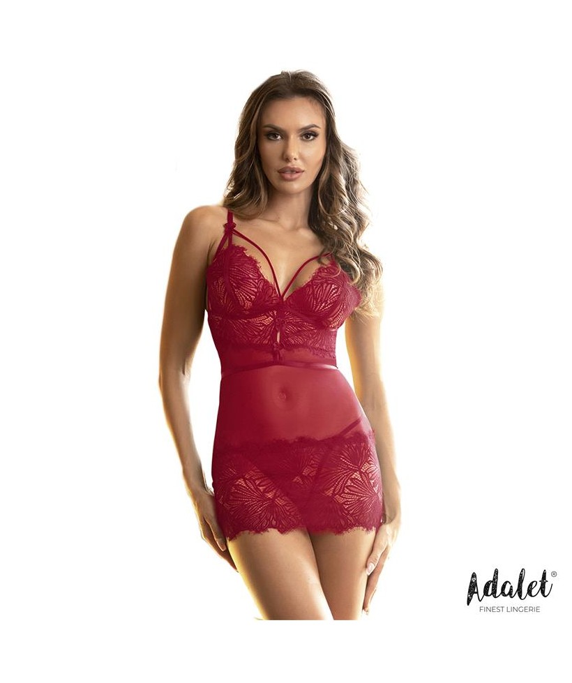 Zoe Babydoll Espalda Abierta y Tanga Rojo Zoe Babydoll Espalda Abierta y Tanga Rojo