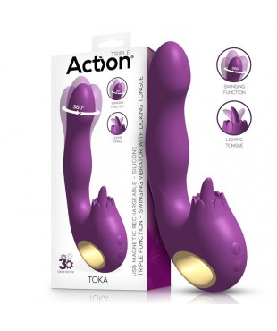 Toka Vibrador con Oscilación 360º y Lengua Estimuladora