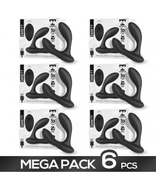 Pack de 6 Brett Masajeador Prostático Control Remoto USB Silicona