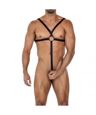 H4RNESS04 Arnés Cruzado C-Ring Negro Talla Única