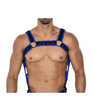 H4RNESS05 Arnés de Pecho Neon Azul Eléctrico Talla Única