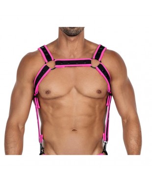 H4RNESS05 Arnés de Pecho Neon Rosa Talla Única
