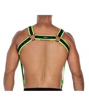 H4RNESS05 Arnés de Pecho Neon Verde Talla Única