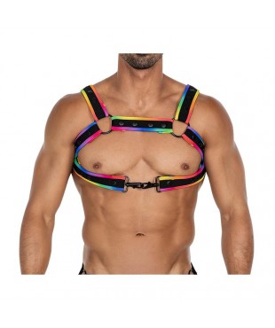 H4RNESS05 Arnés de Pecho Neon MultiColor Talla Única