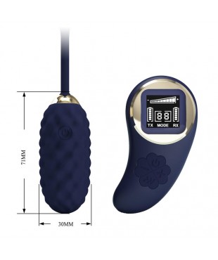 Vivian Huevo Vibrador con Control Remoto con Pantalla Digital Azul Vivian Huevo Vibrador con Control Remoto con Pantalla Digital Azul