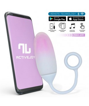 Huevo con APP Silicona Doble Capa Rosa Azul