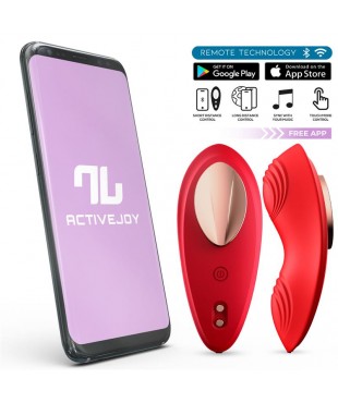 Vibrador de Braguita con APP Silicona Rojo