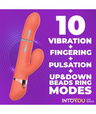 Mindy Vibrador con Anillo de Bolas Up and Down Finger y Pulsacion con APP