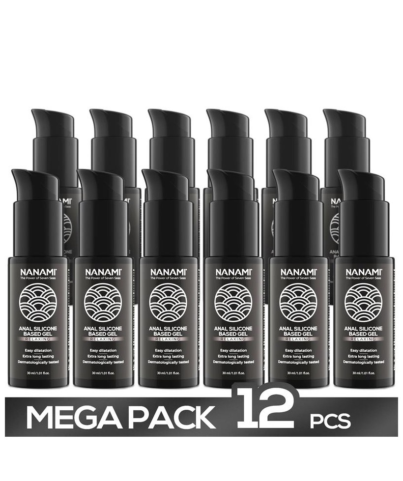 Pack de 12 Gel Lubricante Anal a Base de Silicona Relaxing 30 ml