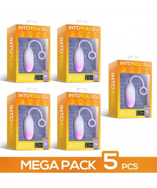 Pack de 5 Huevo Vibrador con APP Rosa Azul