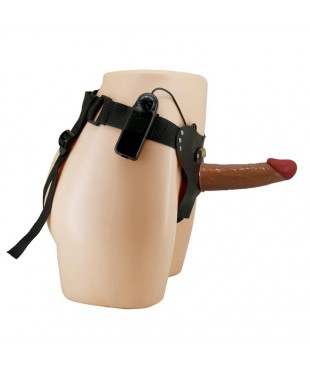 Arnes con Dildo Hueco y Vibracion con Control Remoto Starks Arnes con Dildo Hueco y Vibracion con Control Remoto Starks