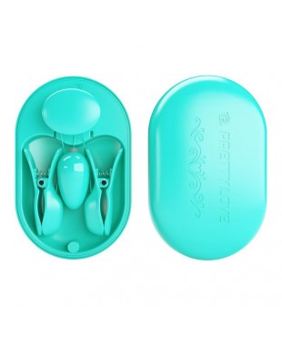 Surprise Box Huevo Vibrador y Pinzas para Pezones con Electro Estimulacion Azul Surprise Box Huevo Vibrador y Pinzas para Pezones con Electro Estimulacion Azul