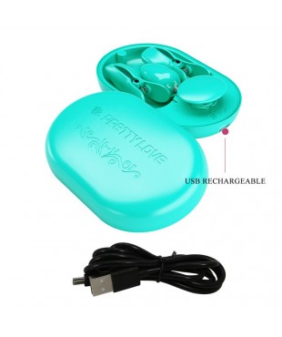 Surprise Box Huevo Vibrador y Pinzas para Pezones con Electro Estimulacion Azul Surprise Box Huevo Vibrador y Pinzas para Pezones con Electro Estimulacion Azul