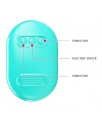 Surprise Box Huevo Vibrador y Pinzas para Pezones con Electro Estimulacion Azul